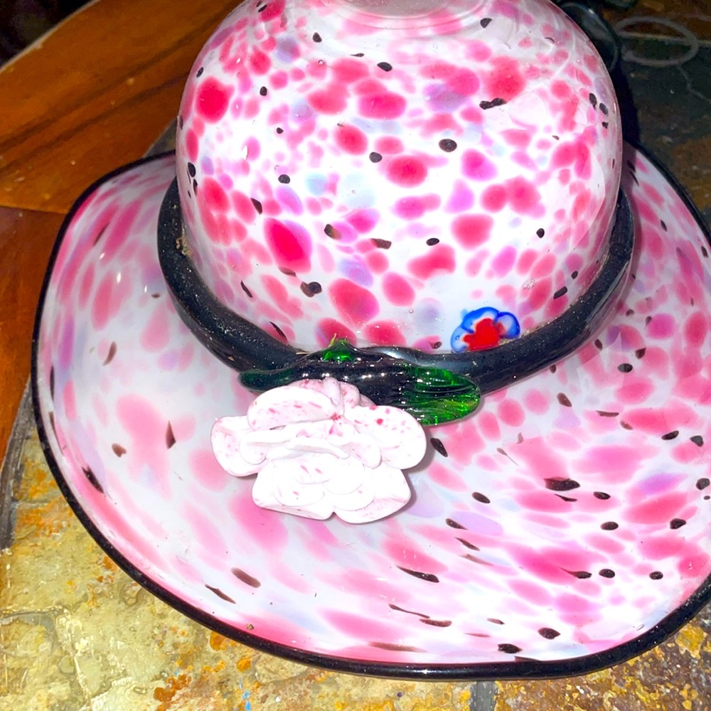 MURANO MILLEFIORI HAND BLOWN GLASS HAT
